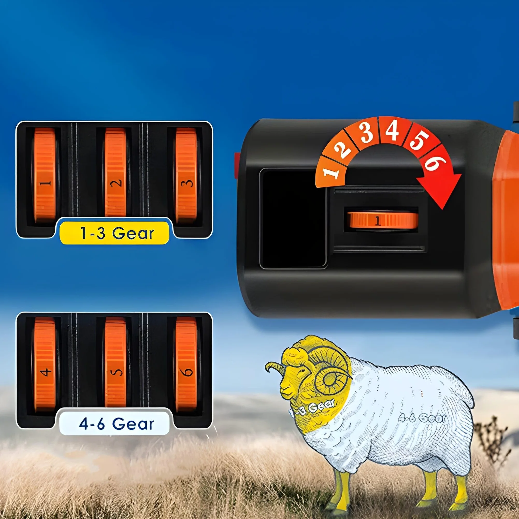 Tosapecore Tosatrice Elettrica Professionale per Pecore Capre Lama Alpaca con Motore 550W Regolabile 6 Velocità Valigetta e Accessori Inclusi