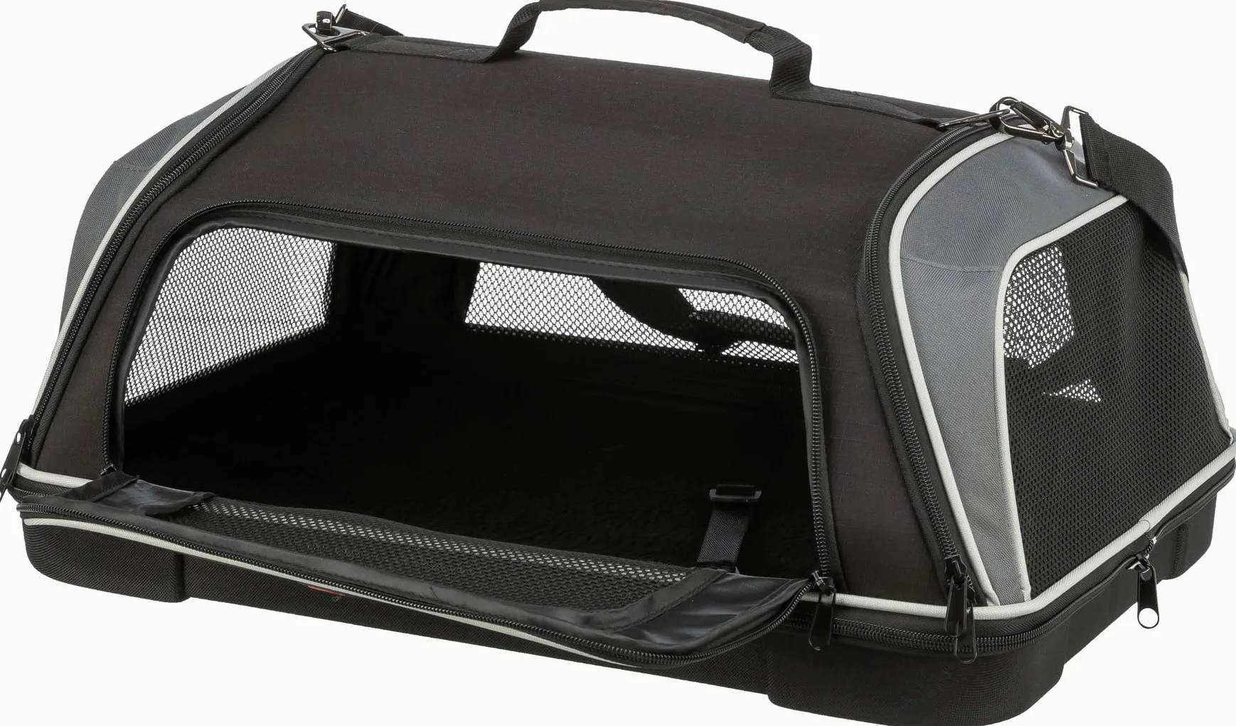 Trixie borsa aereo per borsa per cani imbarco nero/grigio 55x23x40 cm