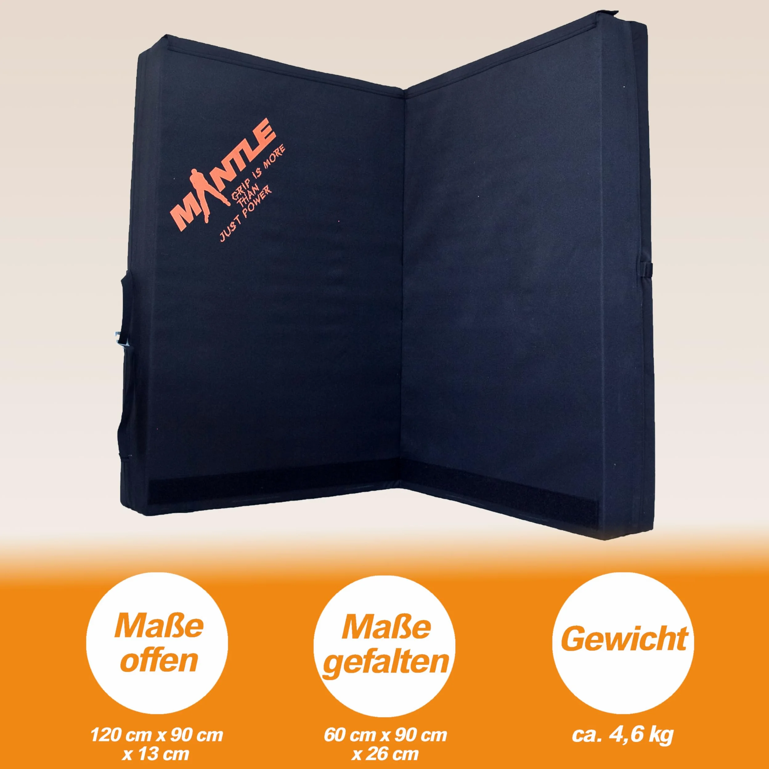 Mantle, Tappetino Protettivo Crash Pad, Nero (Schwarz), XL