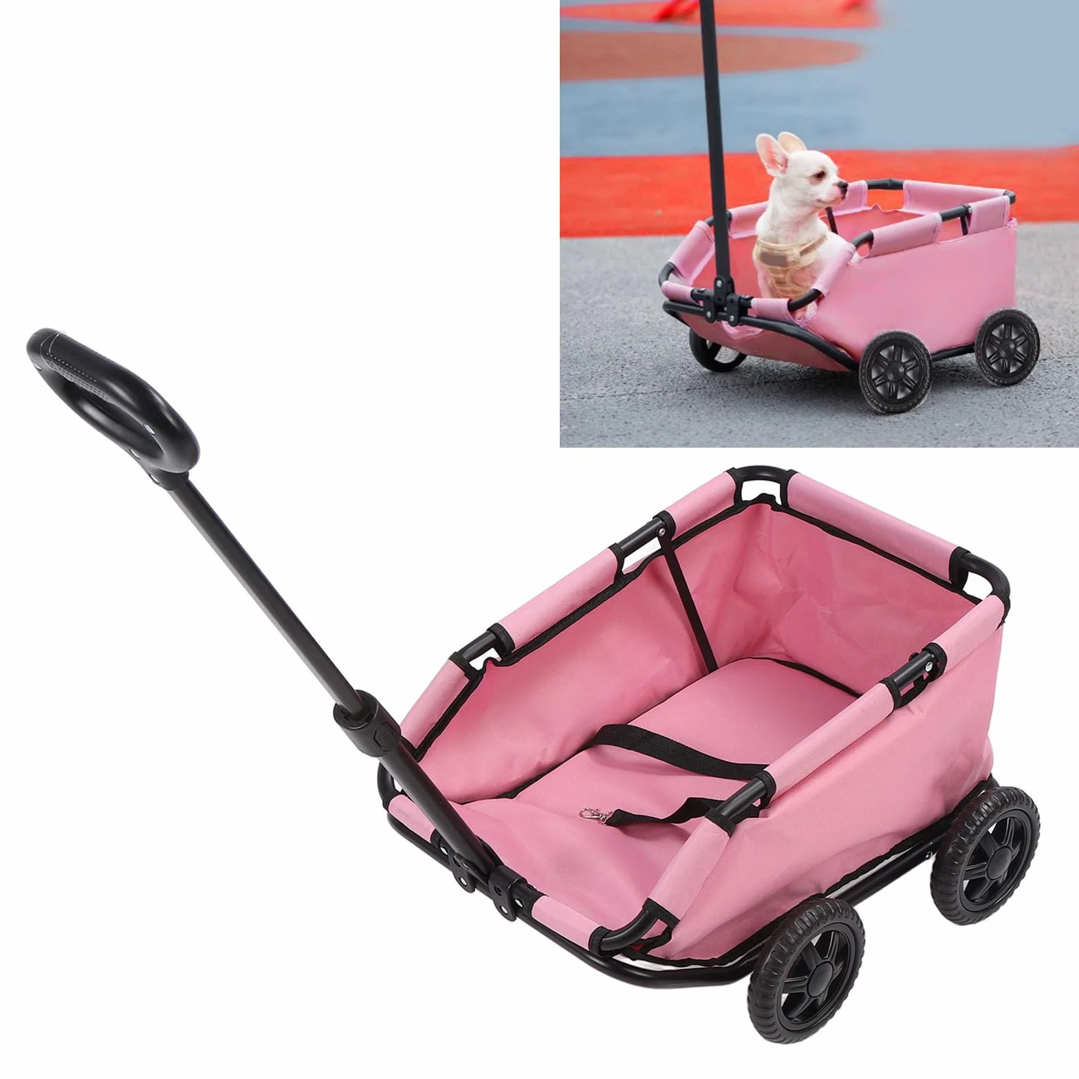 Passeggino per Cani Fino a 12,9 Kg per Cani di Piccola Taglia, Passeggino per Cani con 4 Ruote, Passeggino per Animali Pieghevole, Passeggino per Gatti, Box per Cani, Passeggino