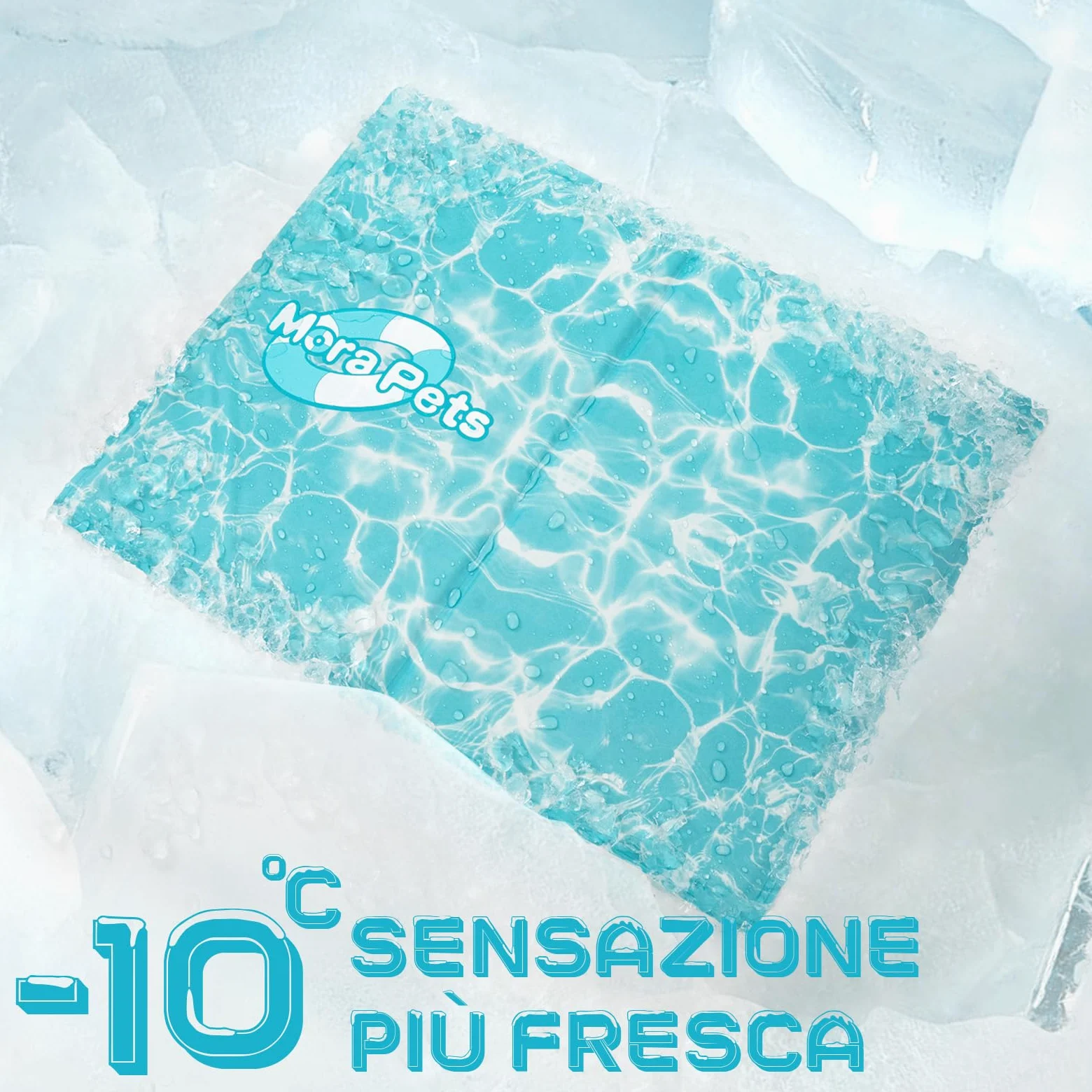 Pawtasy Tappetino Refrigerante per Cani e Gatti Tappeto Rinfrescante in Gel Non Tossico Materassino Raffreddamento per Animali Perfetto per Cani e Gatti in Estate XXL 120 x 80 cm
