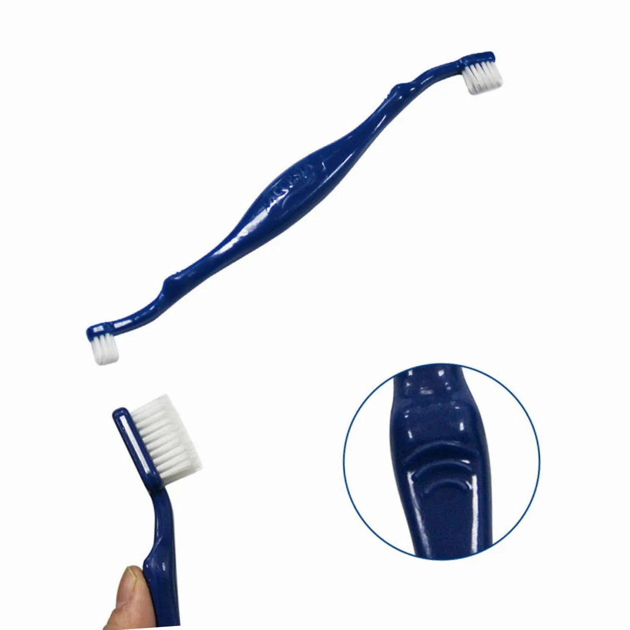 SUPVOX 9pezzi Spazzolino Per Cani Doppia Faccia Con Manici Lunghi e Setole Morbide Kit Completo Per La Pulizia Dei Denti e Massaggio Delle Gengive Degli Animali Domestici