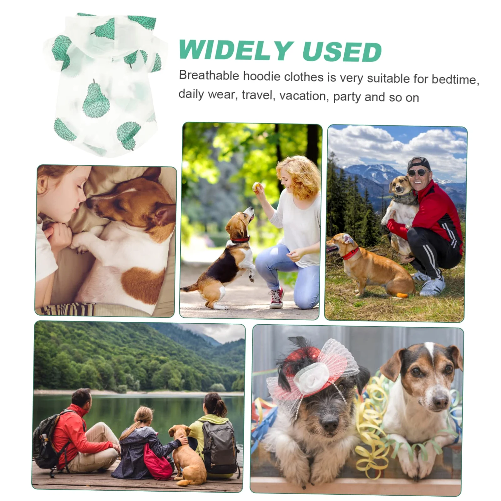 POPETPOP 5pezzi Cappottino Estivo per Cani con Cappuccio Abbigliamento Protettivo per Sole e Foto Comodo e Traspirante Taglia per Cani e Gatti