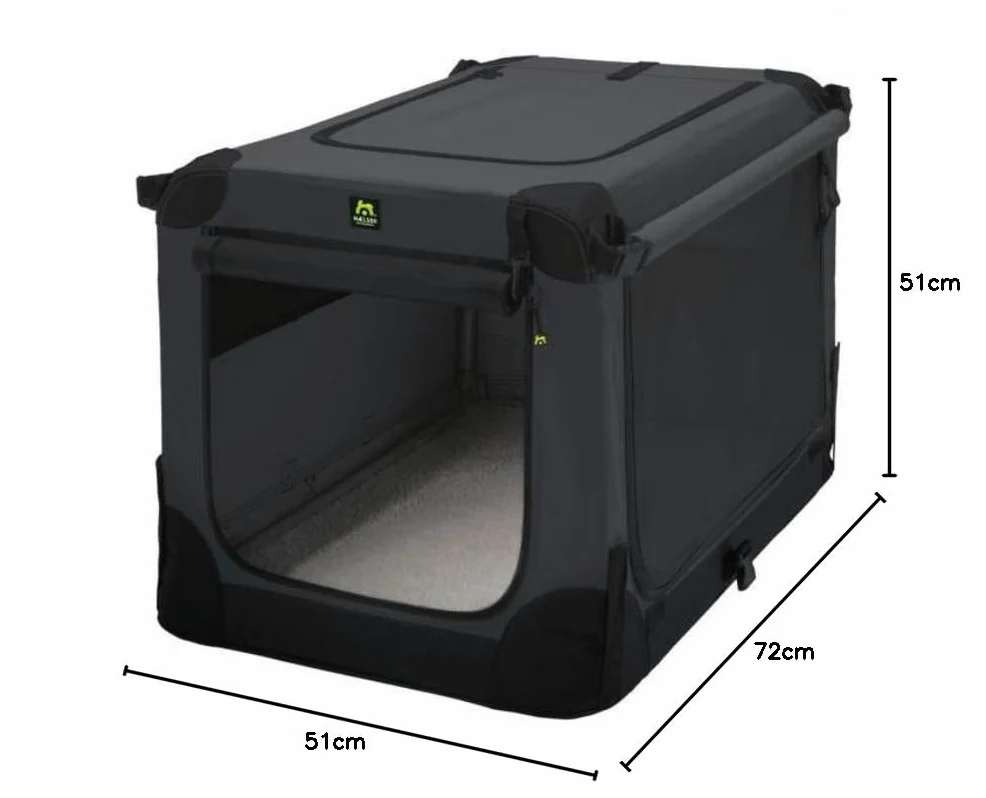 Maelson Soft Kennel - Contenitore per Cani, Colore: Antracite, 72 x 51 x 51 cm