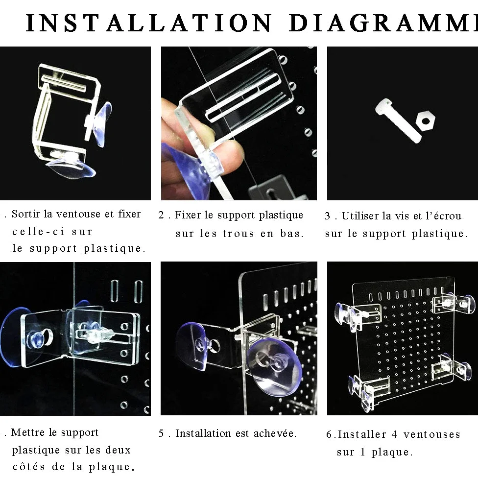 divisori per vasche divisori per acquari per coltivazione mista in PET/PETP Fish Tank Divider