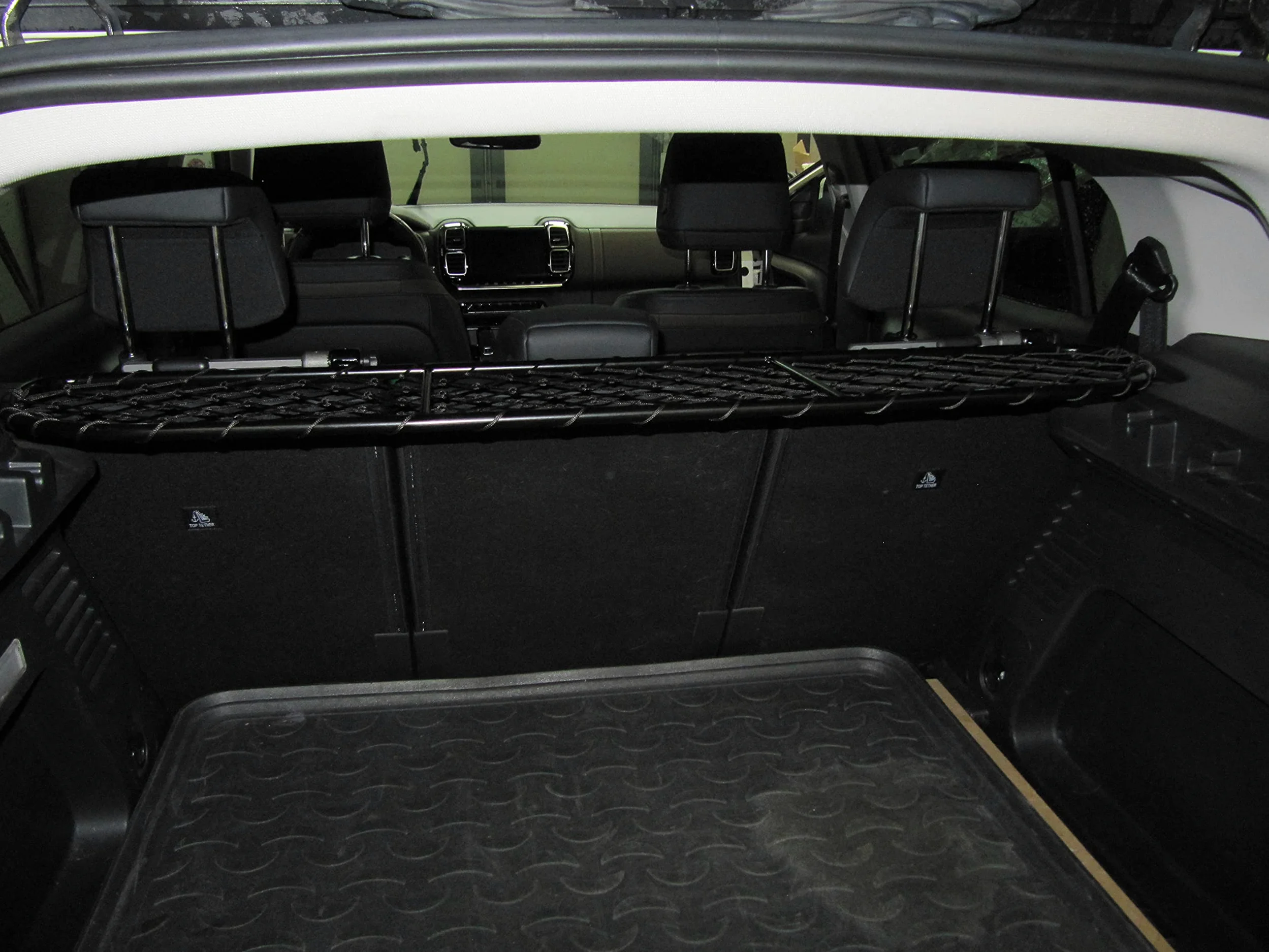ERGOTECH Divisorio Griglia Rete Divisoria per Citroen C5 Aircross (2018-2025) RDA65-S8, per Trasporto Cani e Bagagli