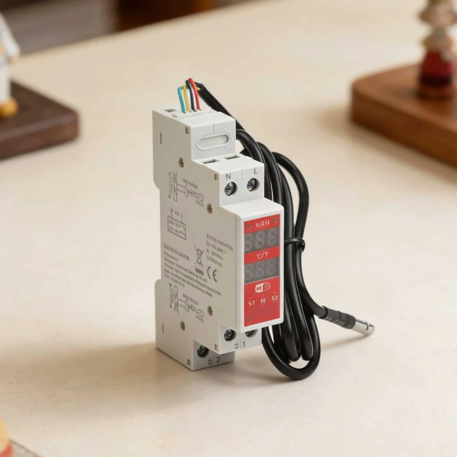 Display digitale Termostato regolatore di temperatura con sensore sonda Smart WiFi Relè per Tuya App Controllo dell'umidità programmabile per case Serra Acquario Automazione Sistema Whi