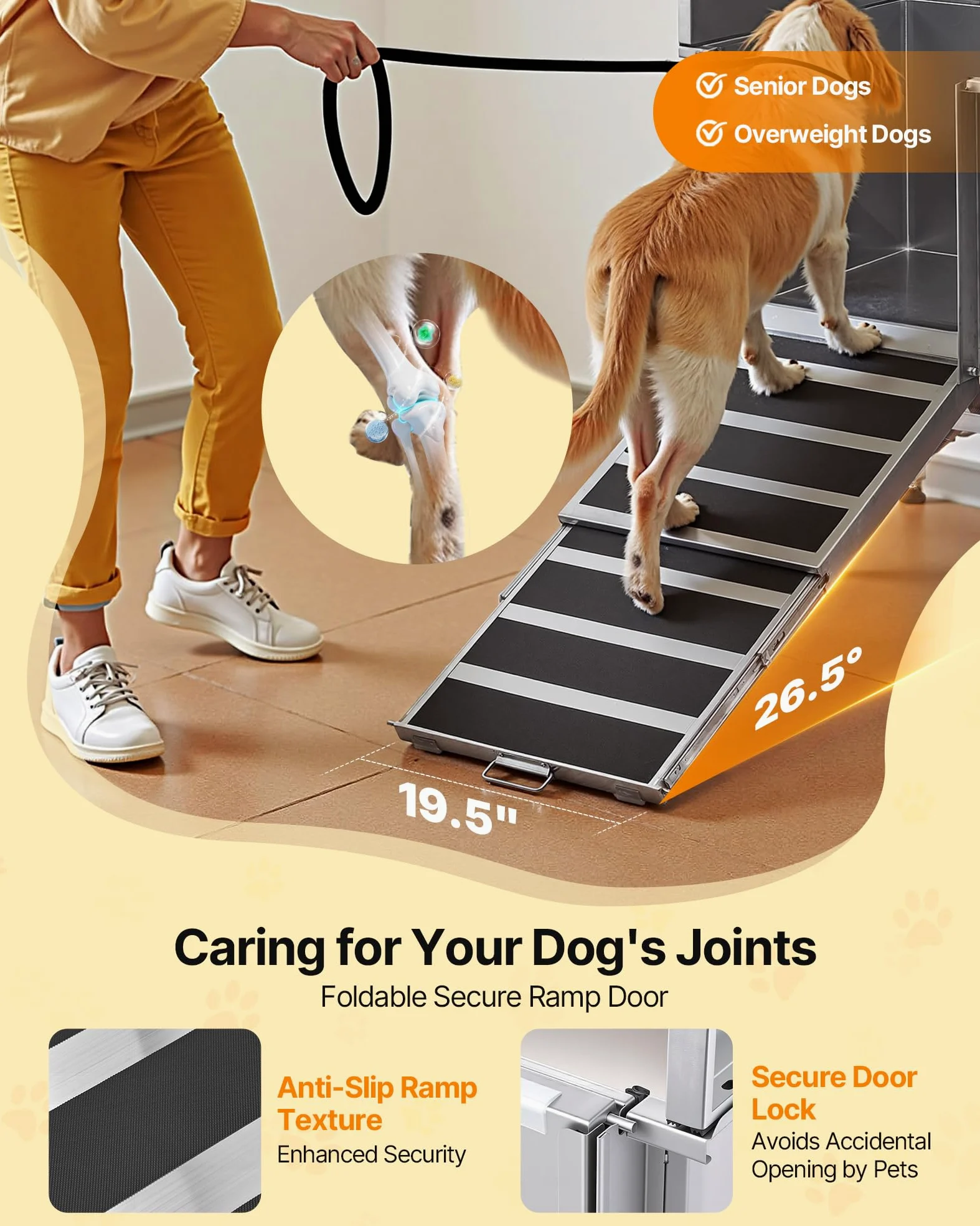 VEVOR Stazione di Lavaggio per Cani in Acciaio Inox, Vasca per Toelettatura per Animali Domestici di Grandi, Medie e Piccole Dimensioni da 127 cm con Rampa, Rubinetto e Porta Sapone, Porta Sinistra