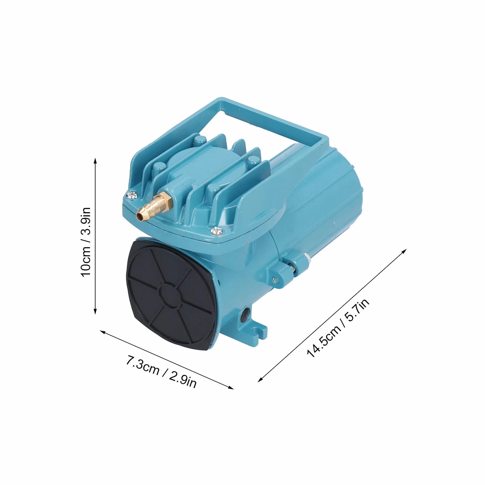 Pompa per Ossigeno DC 12V 18W 38L/h, Aeratore per Acquario 12V con Motore a Magnete Permanente, Pompa Aria Senza Olio per Stagno e Acquacoltura