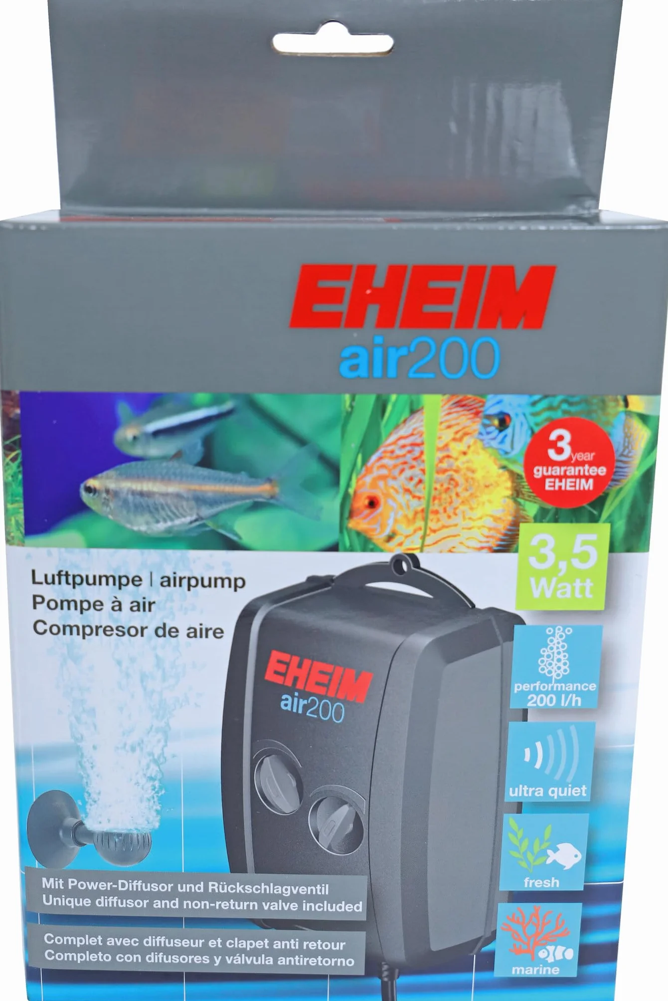 Eheim 3702010 Pompa aria 200 regolabile