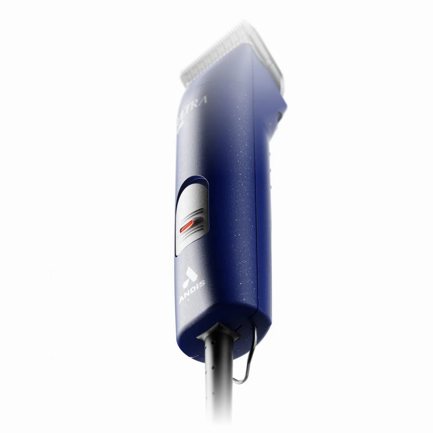 Andis 23320 Ultra Edge - Rasoio a lama staccabile, motore rotante super a 2 velocità con rumore minimo, 3400-4400 colpi al minuto, include cavo resistente da 35,5 cm, per cani, blu