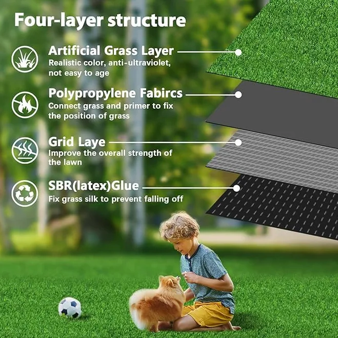 80 * 130CM Tappeto erboso Artificiale per Cani, per Interni ed Esterni, Erba Artificiale per Cani, vasino, terrazzo, Prato, Decorazione