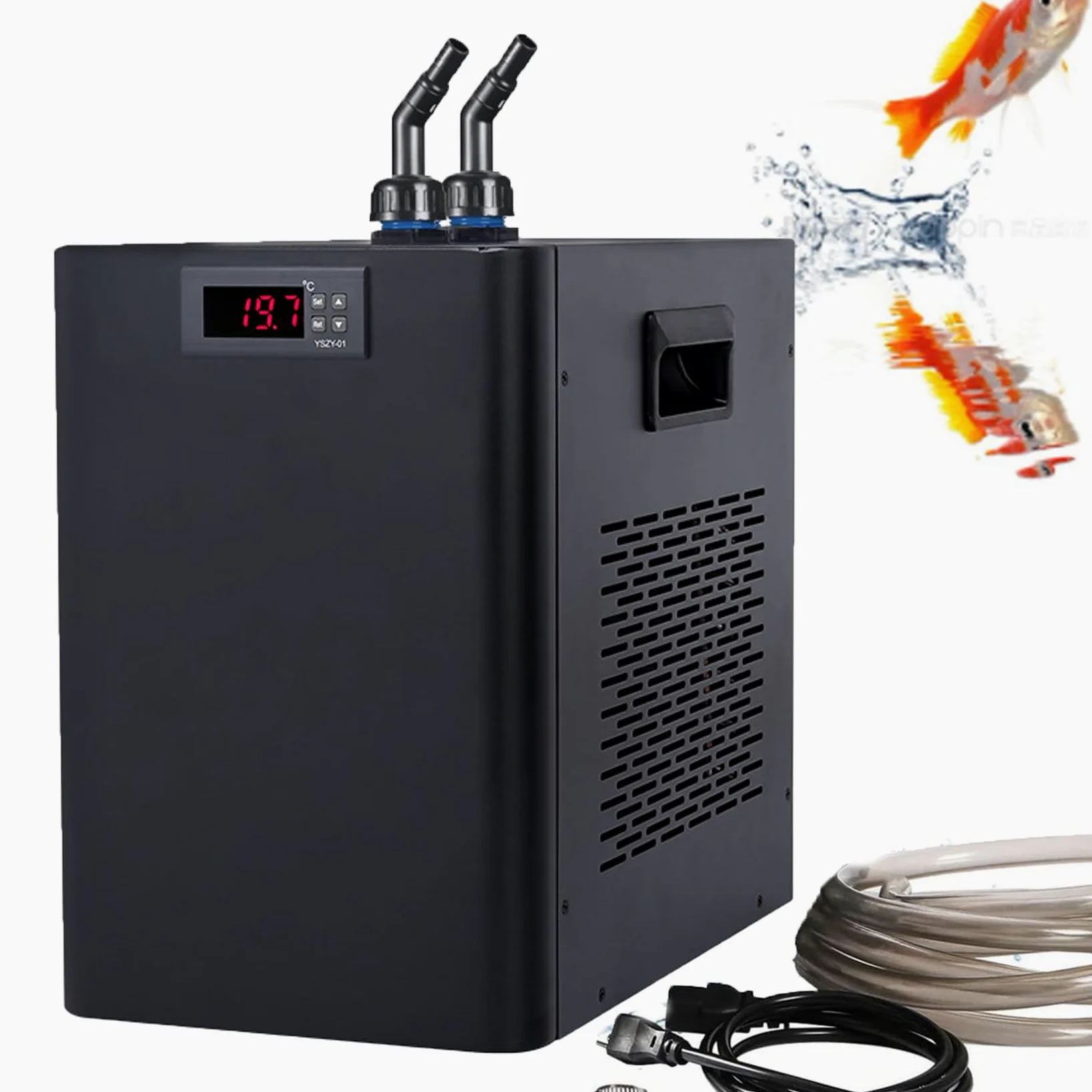 ZUMAHA Macchina per Il Raffreddamento dell'Acqua Dell'Acquario Commerciale 160l/300l/500l Refrigeratore d'Acqua Idroponico Intelligent Constant Fish Tank Chiller, Acqua Dolce/Salata con Pompa,300L