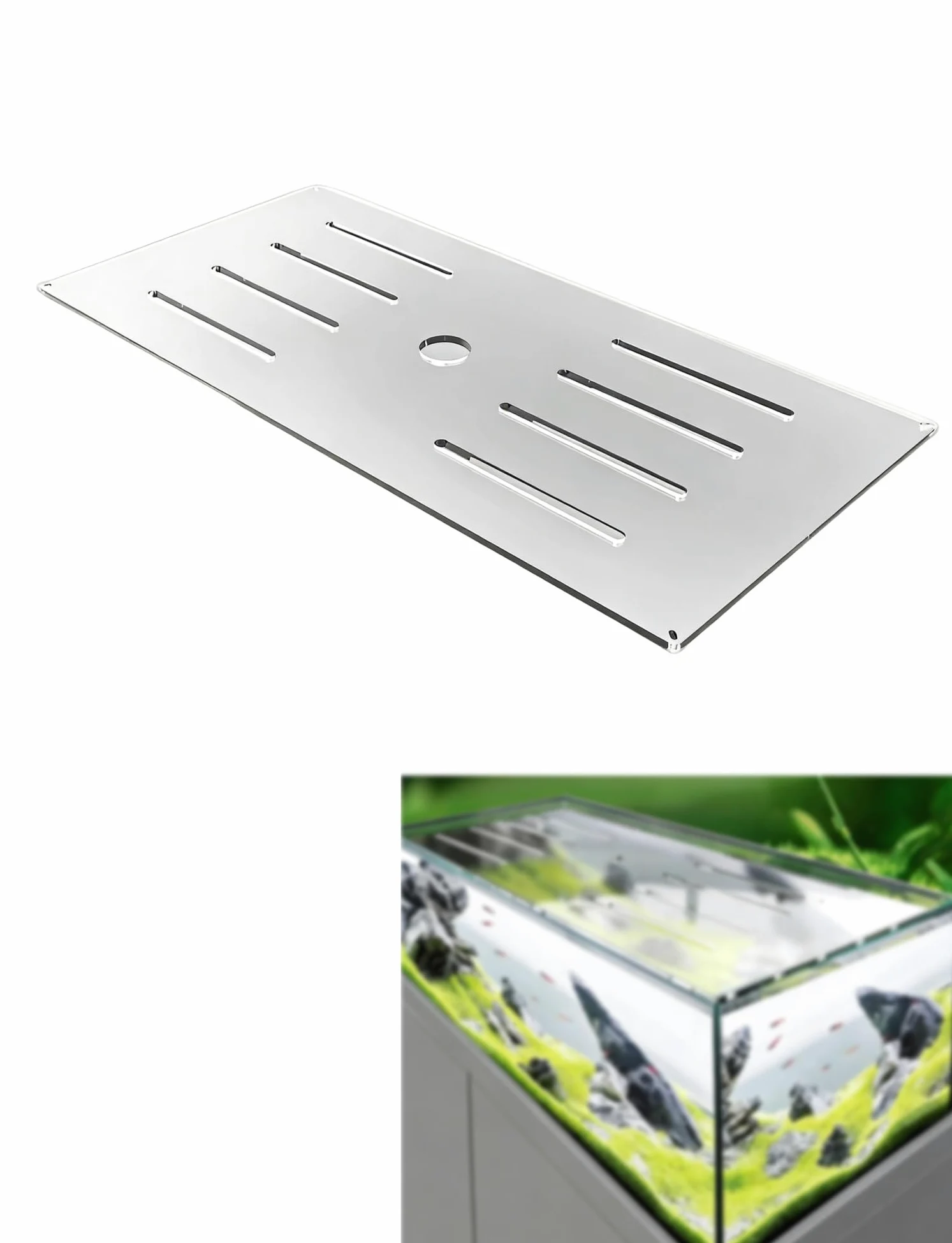 Generico Coperchio for Acquario in Acrilico - Copertura in Rete Anti-Salto, Copertura Superiore Resistente ai Graffi di Gatto, Misure su Misura Disponibili(30x20cm/11.8x7.9in)