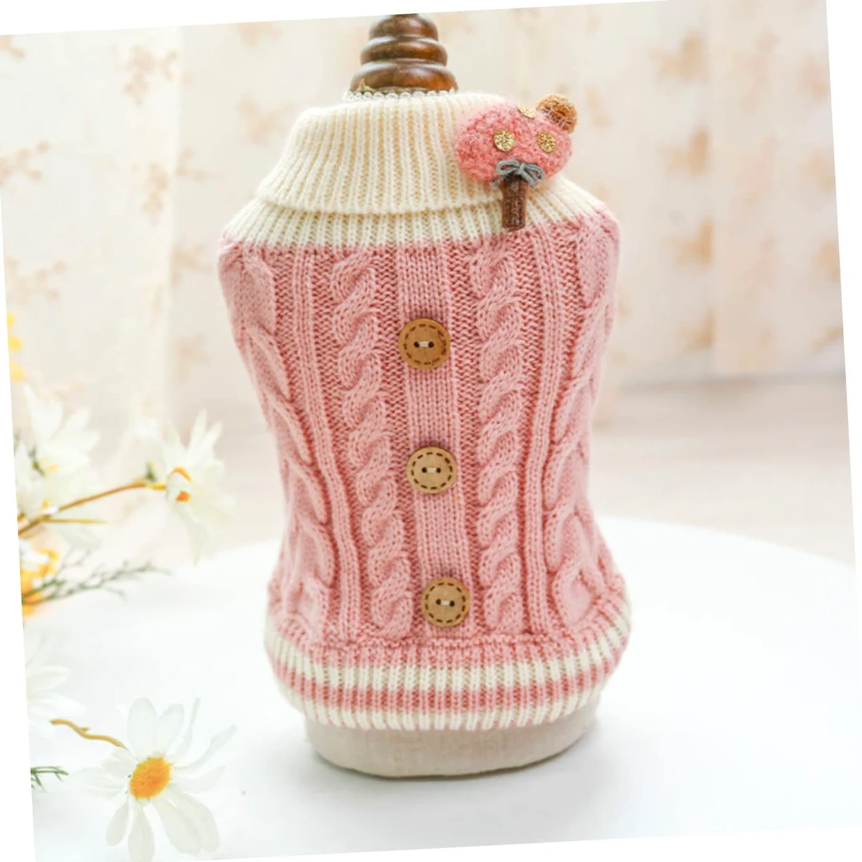 BESPORTBLE 5pezzi Maglione per Cani e Gatti Abbigliamento Caldo per Autunno e Inverno Maglione Carino con Disegni Cartoon Comfort e Stile per Tuo Animale Domestico