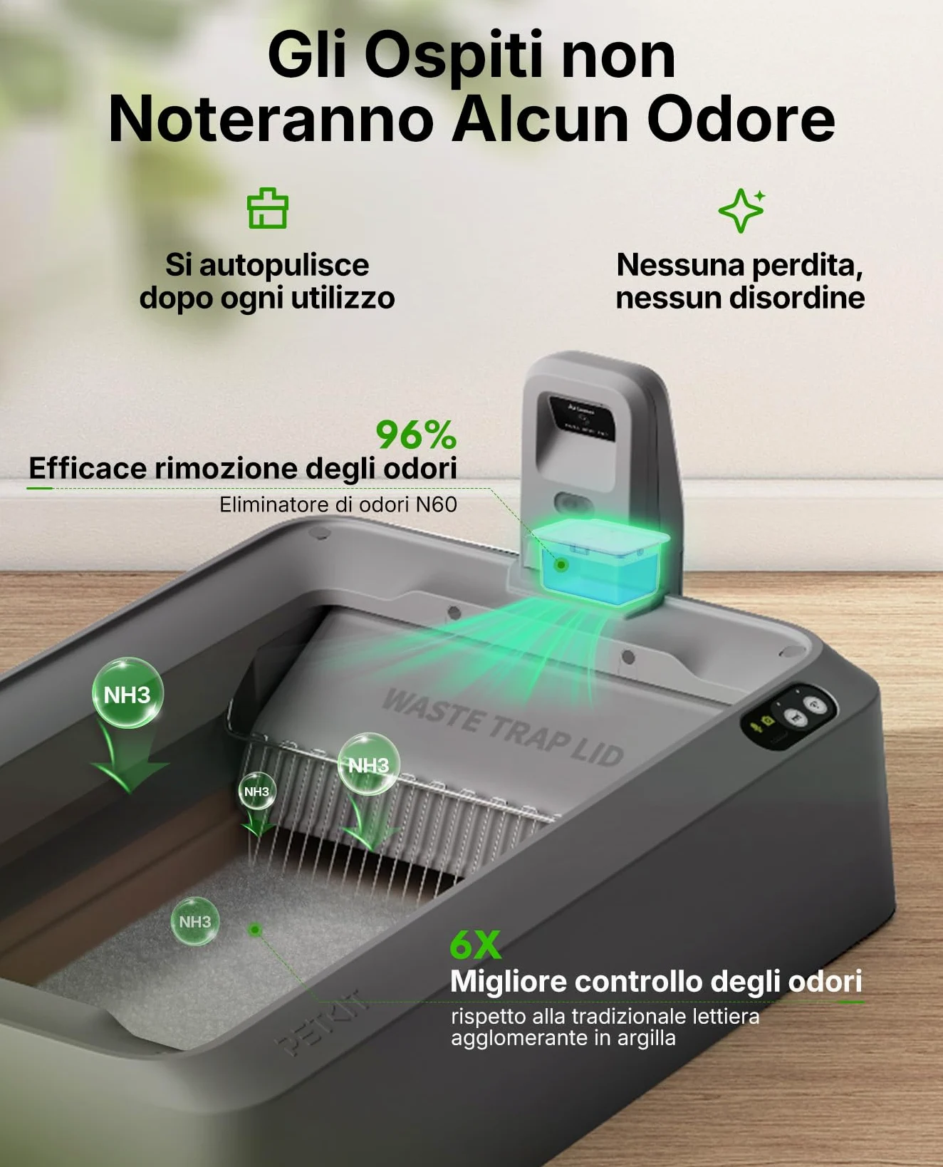 PETKIT PUROBOT CRYSTAL DUO Lettiera Gatto Autopulente con Telecamera AI, Monitoraggio APP, Deodorizzazione Doppia, Design Aperto Sicuro, Doppio Vano Raschiatura Bidirezionale per Gatti Grandi, Grigio