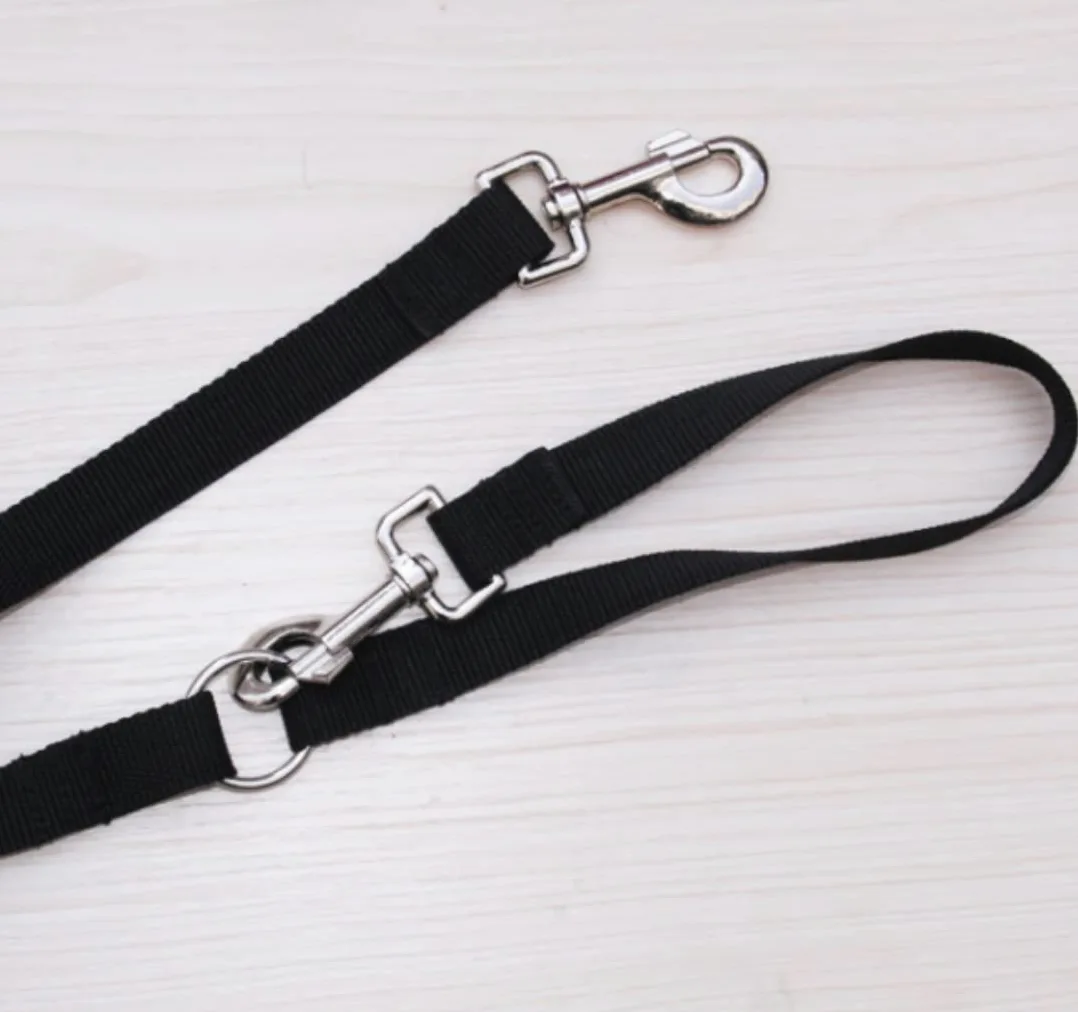 Morbido Guinzaglio Per Cani Guinzaglio Per Accoppiatore Per Cani In Nylon Corda Per Trazione Al Per Due Collare Per Guinzagli Per Cuccioli Antiscivolo Flexi(Black,2 * 45cm)