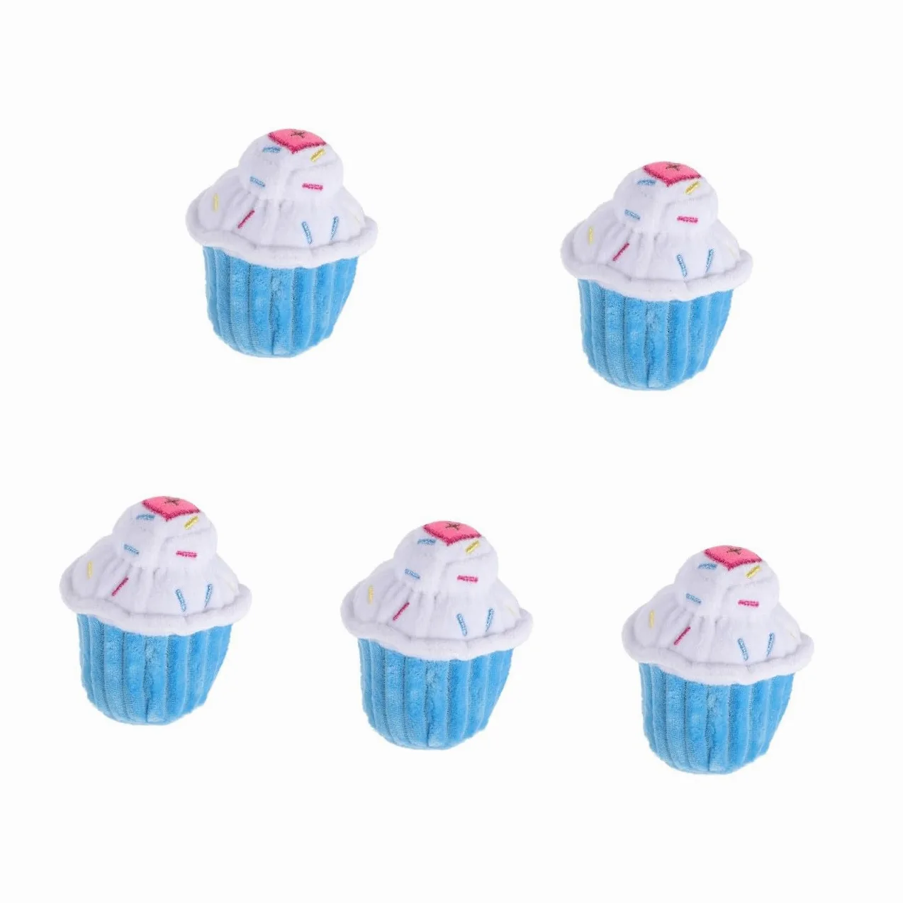 FRCOLOR 5 Pezzi Di Peluche Giocattoli Per Cani Con Cigolio Giocattoli Interattivi in ​​peluche Per Cuccioli Molari Pulizia Dolcetti Ciucci in Peluche Da Masticare Divertimento Compleanno