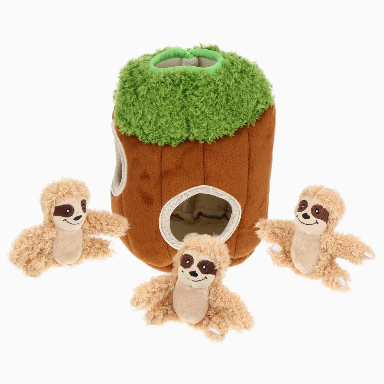Giocattoli per Cani in Peluche 4 Pezzi Suono a Scricchiolio, Giochi da Masticare a Forma di Animali per Attività di Nascondino e Compagnia per Animali Domestici