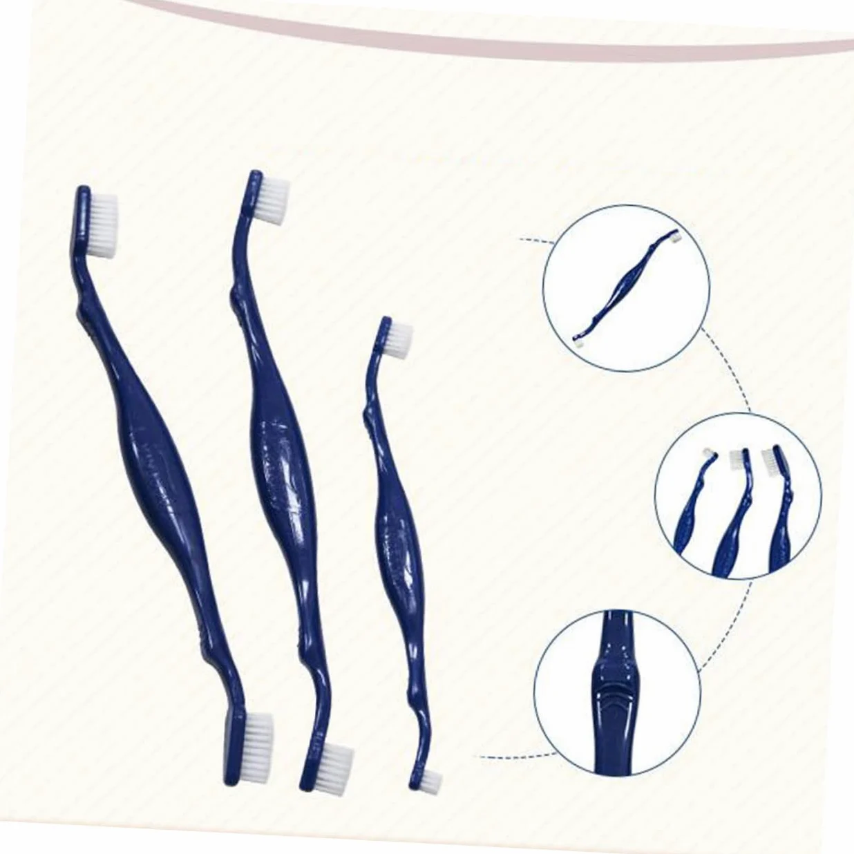 SUPVOX 9pezzi Spazzolino Per Cani Doppia Faccia Con Manici Lunghi e Setole Morbide Kit Completo Per La Pulizia Dei Denti e Massaggio Delle Gengive Degli Animali Domestici