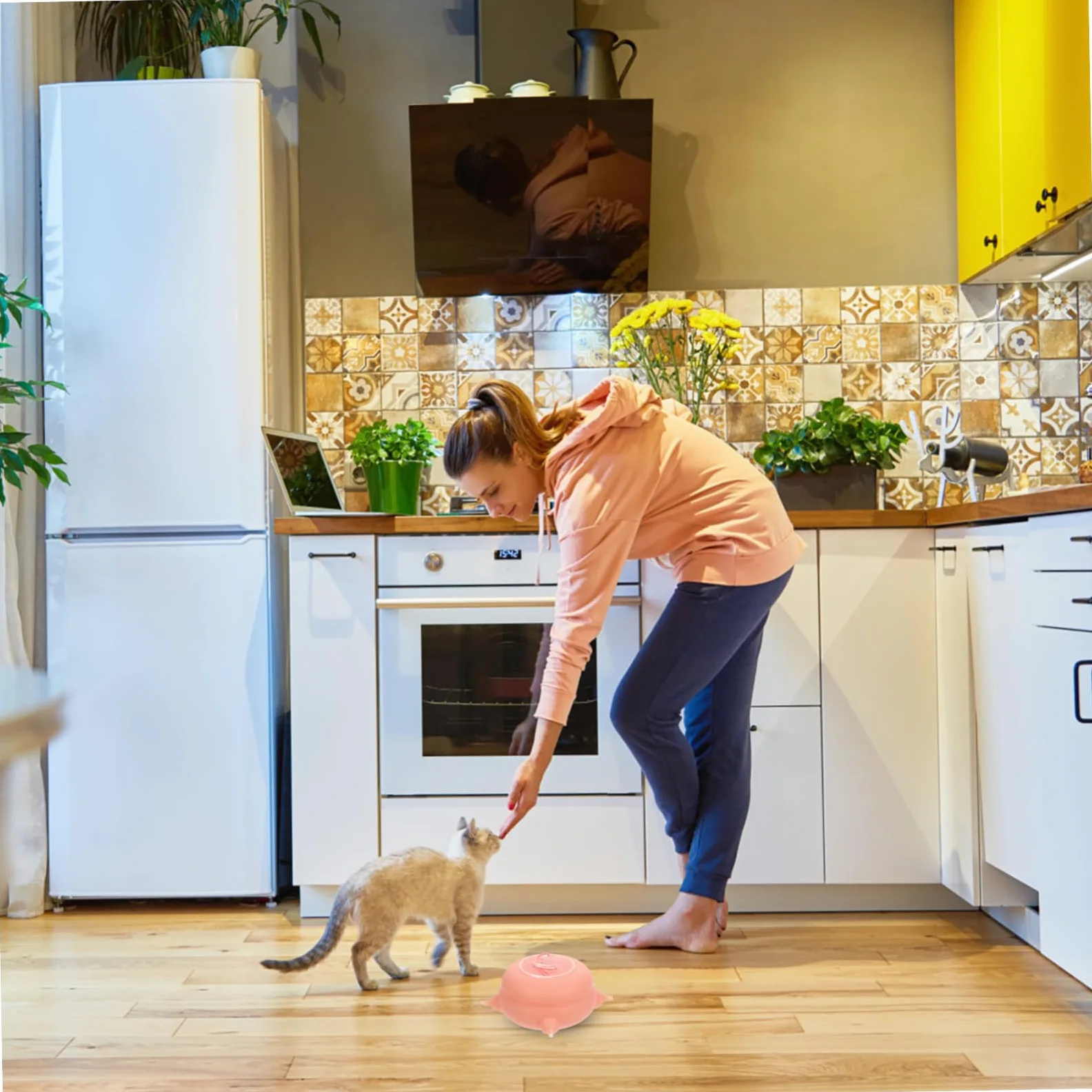 Biberon per Allattamento per Cuccioli e Gattini, in Silicone Rosa, Leggero e Riutilizzabile, Facile da Pulire, per Piccoli Animali | Mangiatoia per Cuccioli, Facile da Riporre, Accessorio per Animali Domestici, per Gattino