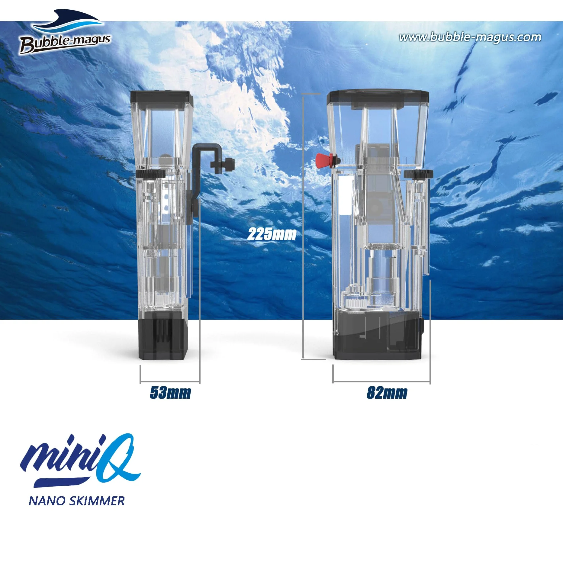 BUBBLE MAGUS BM Q Mini SCHIUMATOIO Appeso Interno Vasca Acquario Marino Reef Max 75L