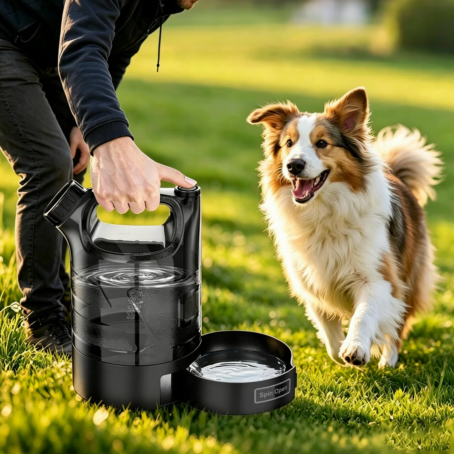Borraccia per cani da 2500 ml, portatile, XXL, grande | Dispenser per acqua per cani da campeggio, a prova di perdite, per vacanze, escursioni, viaggi, appartamento