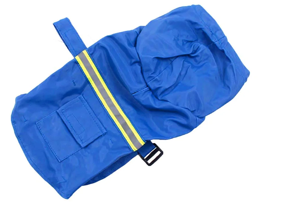Impermeabile per Cani, Cappotto per Cani da Compagnia Impermeabile Regolabile, Impermeabile di Sicurezza Antivento, Impermeabile Traspirante per Cani di Piccola, Media e Grande Taglia (Blue S)