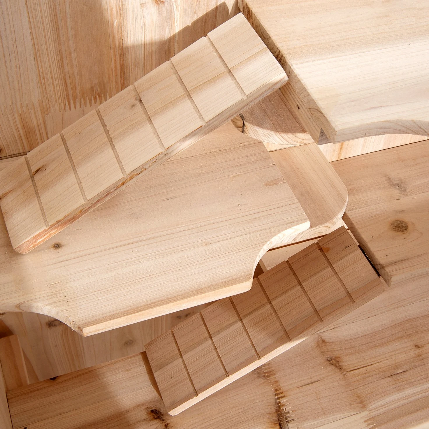PawHut Gabbia per Roditori e Criceti a 4 Ripiani con Tetto Apribile in Legno 60x40x120cm