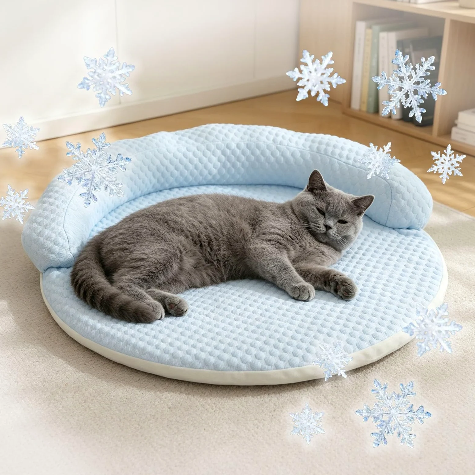 Generico Tappetino Refrigerante Cane,110X110cmTappeto Refrigerante per Cani,Tappetino Refrigerante Gatto Non Gel,Tappeto Refrigerante per Gatti Mantieni il Tuo Animale Fresco Dentro/Fuori