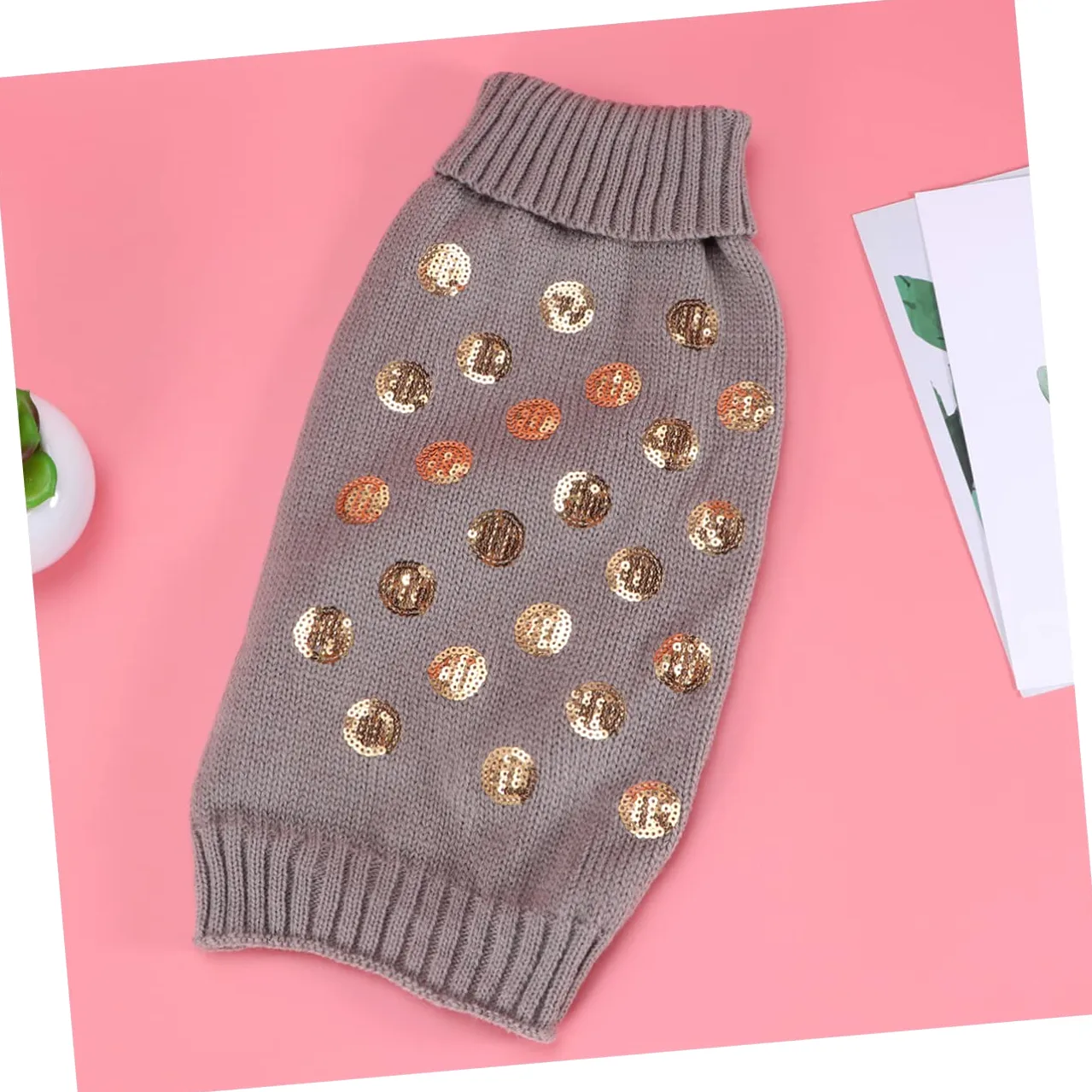 Angoily 3pezzi Maglione per Cani Design Squama Caldo e Comodo Vestito Invernale per Cuccioli Taglia s Abbigliamento per Animali Domestici per Autunno e Inverno
