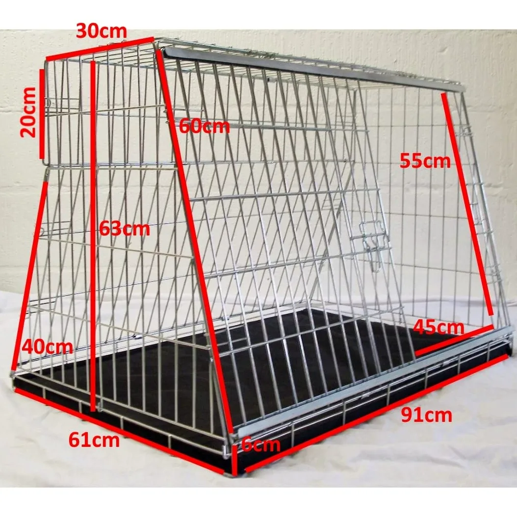 Pet World Universal CDC36 Cucciolo cane viaggio gabbia gabbia con lati inclinati anteriore e posteriore per fare un