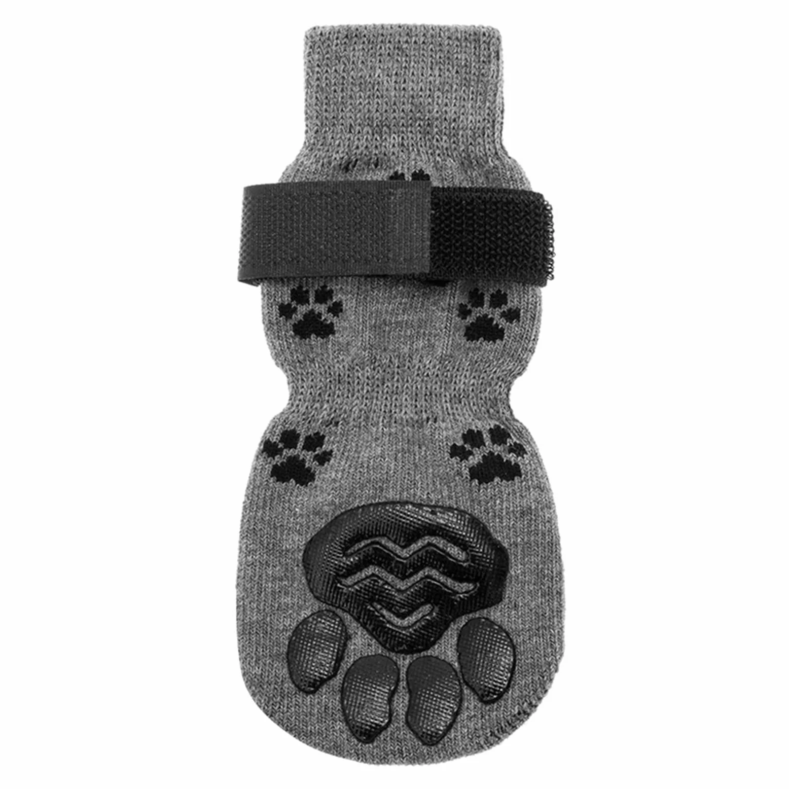 Calzini Antiscivolo per Cani Pavimenti in Legno Scarpe Evitare Che Le Protezioni Zampe degli Animali Domestici Si Lecchino E Scivolino,Grigio,L