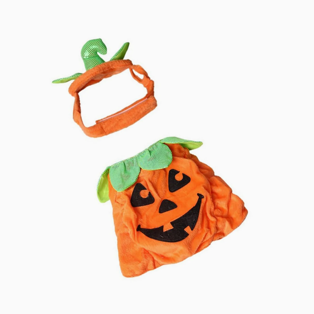 Beavorty 2 Pezzi Costumi Di Zucca Per Cani Cappotto Per Gatti Gattino Ornamento Cucciolo Di Zucca Per Animali Domestici Vestito Da Cappello Da Strega Cappello Arancione Costume Da