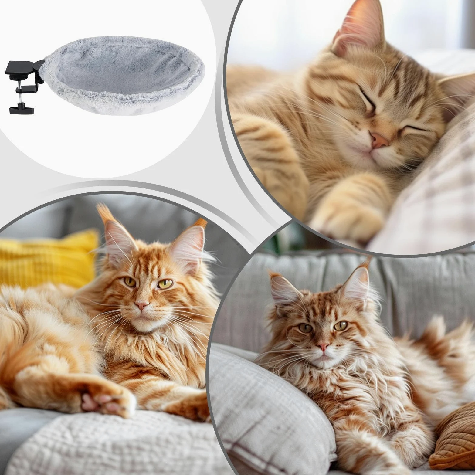 Hammock da scrivania per gatti - letto rialzato lavabile 1650G, cornice forte, contiene 50 libbre, morbido traspirante | Kitten Lounge per rilassamento per interni su banco da banco di lavoro