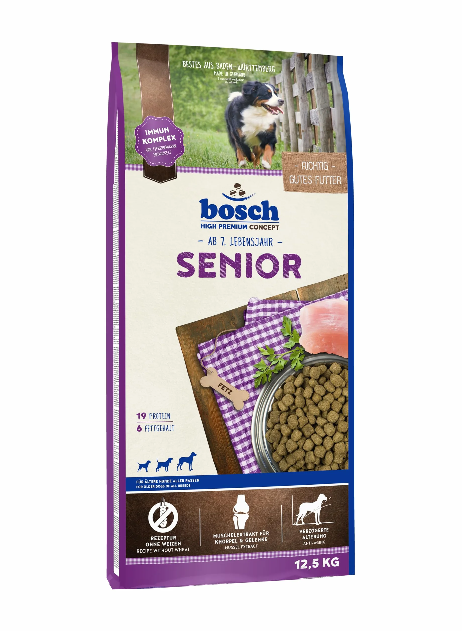 bosch HPC Senior | cibo secco per cani anziani di tutte le razze | 1 x 12,5 kg