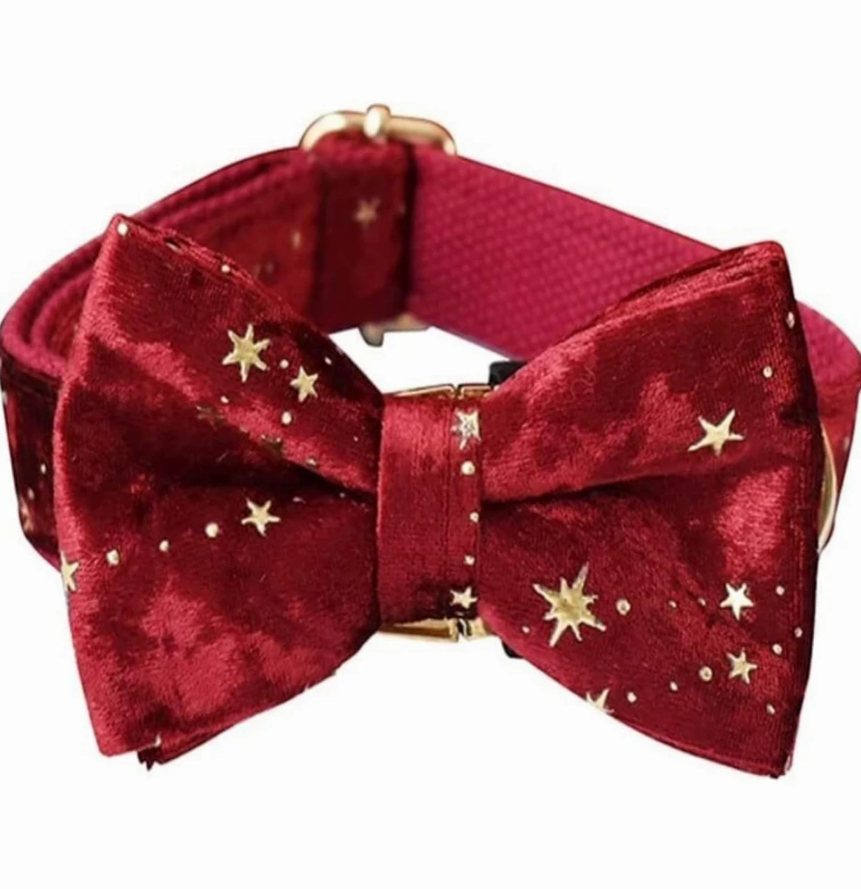 Morbido Guinzaglio Per Cani Collare Per Cani Personalizzato Generico E Guinzaglio Per Animali Domestici In Velluto Rosso Natalizio Con Stelle Dorate Antiscivolo Flexi(33-51cm)