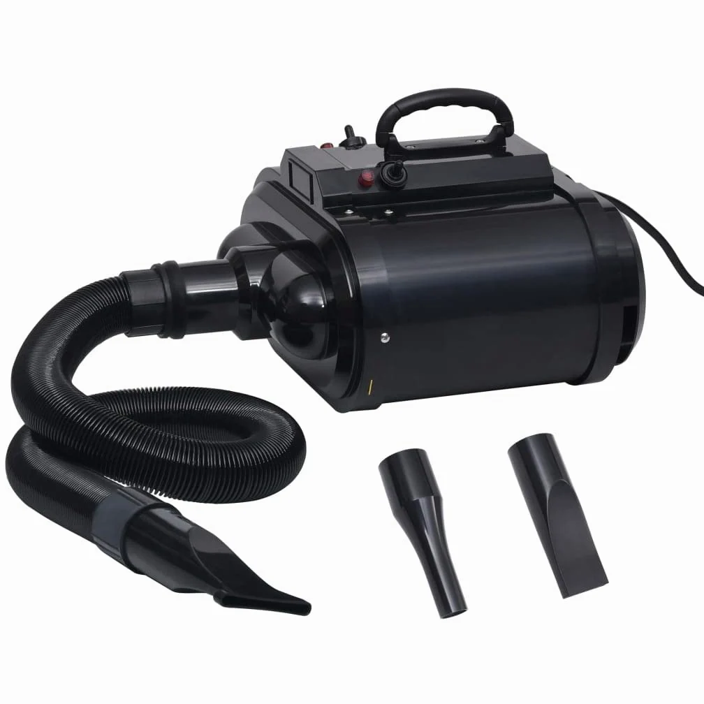 vidaXL Asciugatrice per Animali con Motore Doppio Asciugatore Phon per Animali Domestici Utensili per la Toletta degli Animali Nero