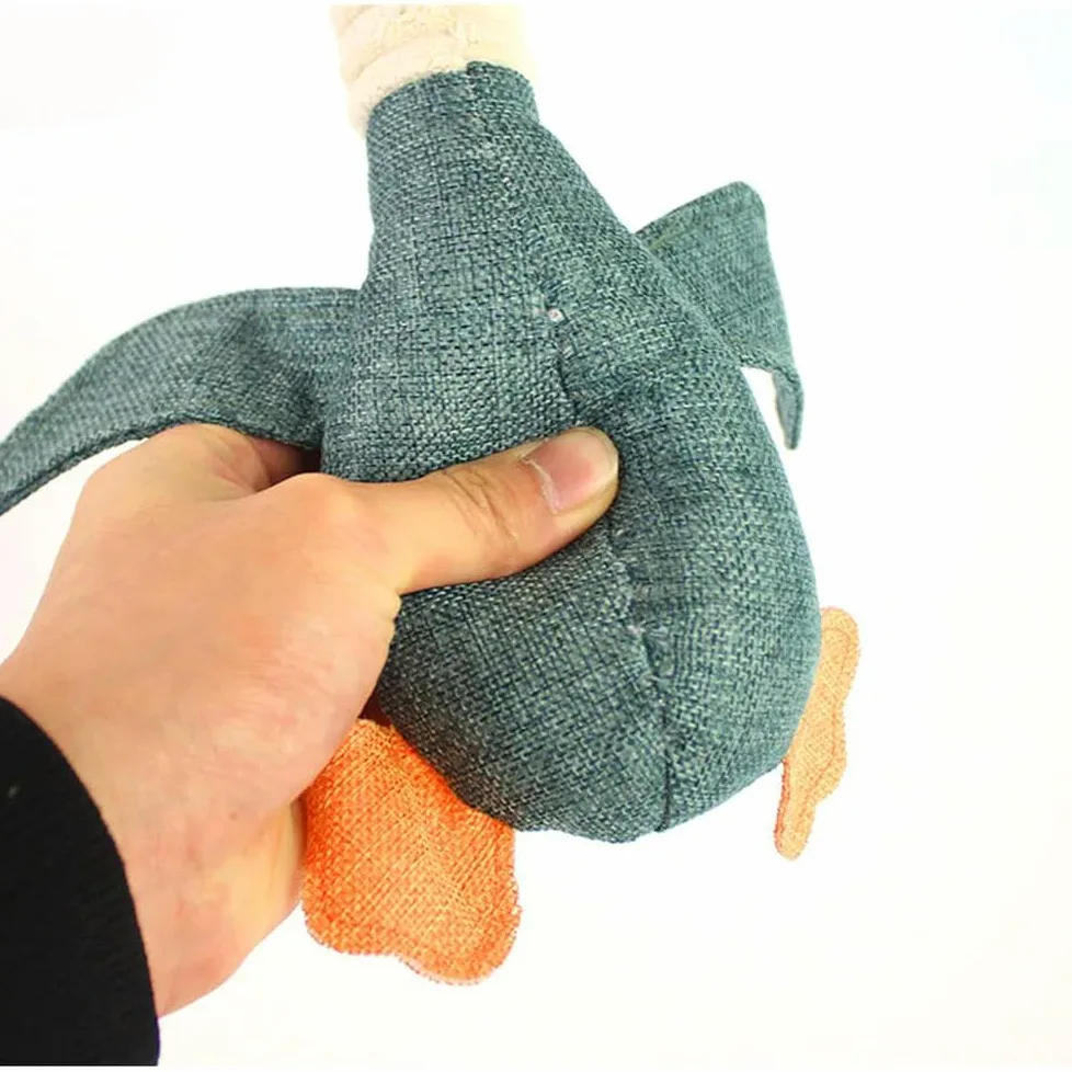 Giocattoli per cuccioli, Giocattoli for cani, giocattolo for a forma di anatra selvatica, for masticatori aggressivi, giocattoli for l'addestramento con squittio e puzzle, 2 pezzi(A)