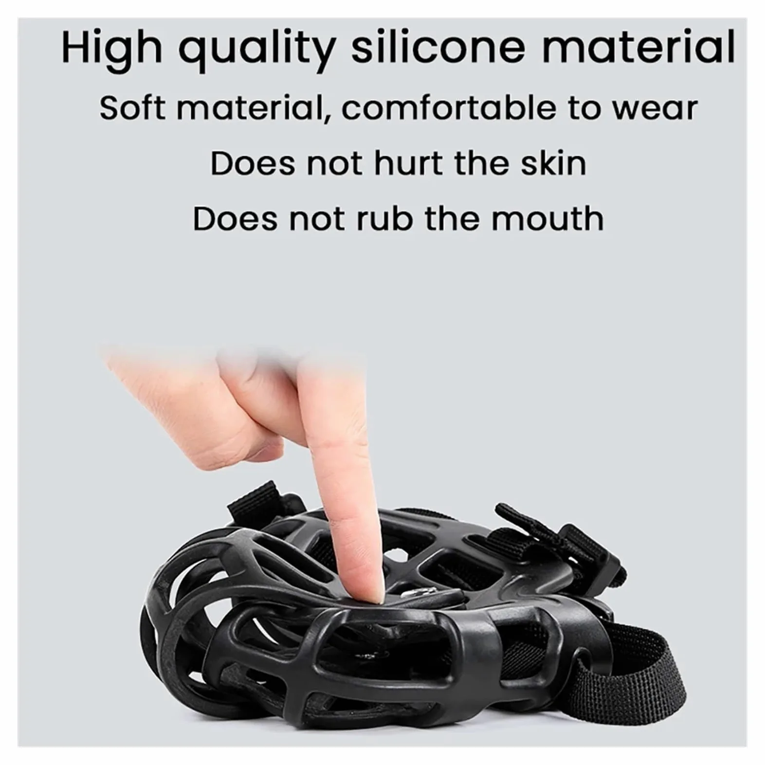 Museruola in Silicone Traspirante per Cani, Regolabile Antimorso e Antilatrato, Cestello Morbido per Shiba Inu e Razze Simili(XXL)