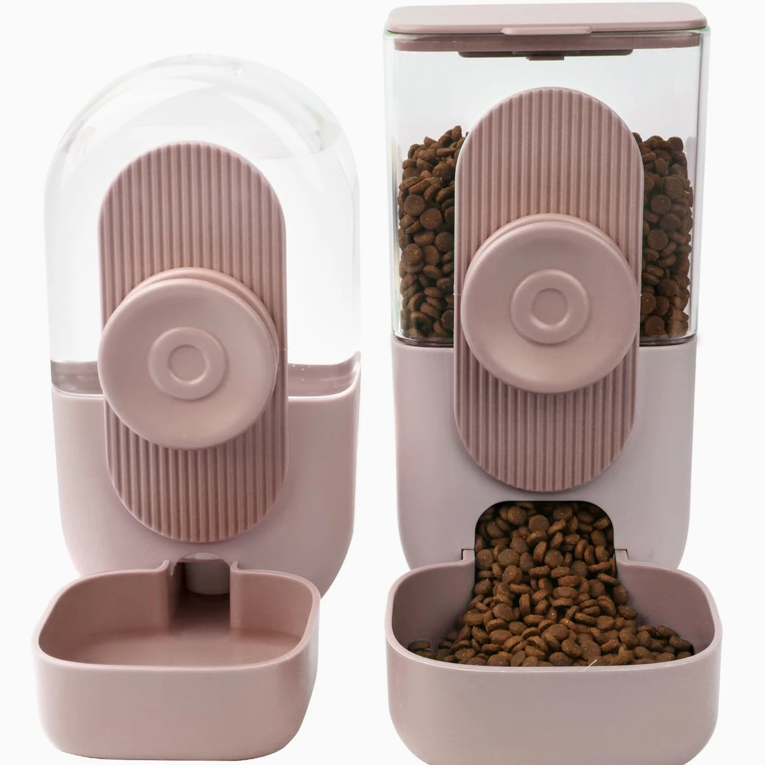 Distributore Automatico Di Cibo E Acqua,Distributore Di Cibo A Parete,Distributore Di Cibo per Animali Domestici per Cani Gatti Conigli, Cincillà, Porcellini D'india, Ricci E Furetti(rosa)