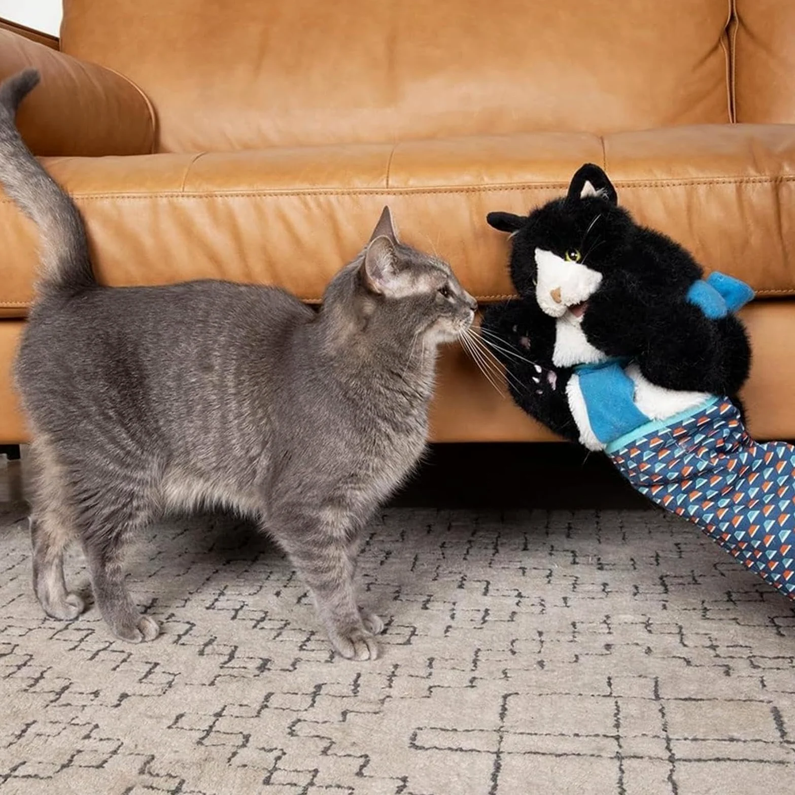Bambola per gatti wrestling, giocattolo per gatti, guanto, imbottitura stabile, bambola interattiva, imbottitura robusta per giocare in modo sicuro, noia, durevole, regalo per gli amanti dei gatti