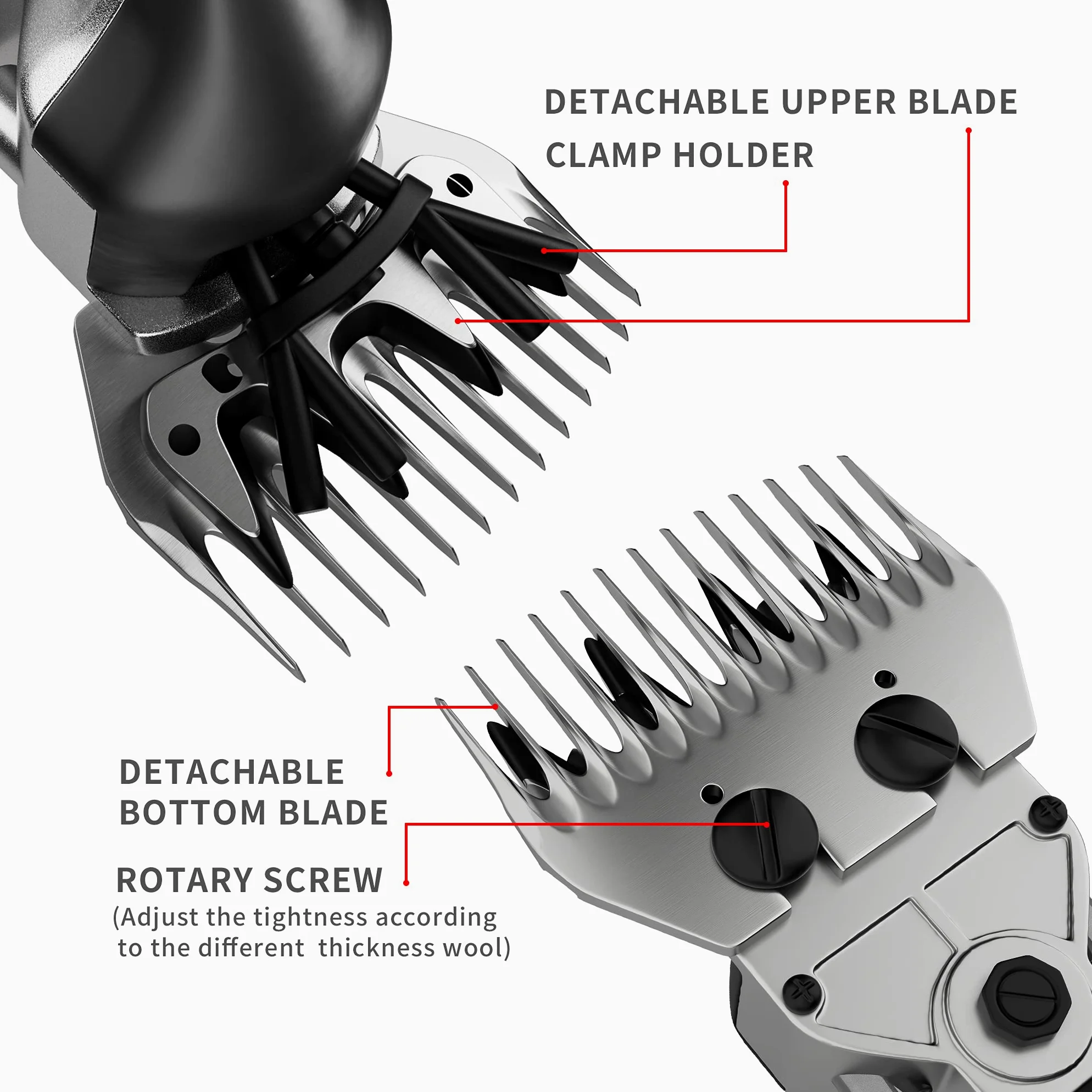 Tosatrice per pecore da 600 W, tosatrice professionale per animali, kit per la toelettatura del bestiame da fattoria, tosatrice elettrica resistente, per animali a pelo spesso (tosatrici per