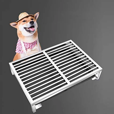 Vasino per addestramento del cane – Lettiera in acciaio inox con vassoio per uso interno/esterno, tappetino per addestramento cuccioli facile da pulire