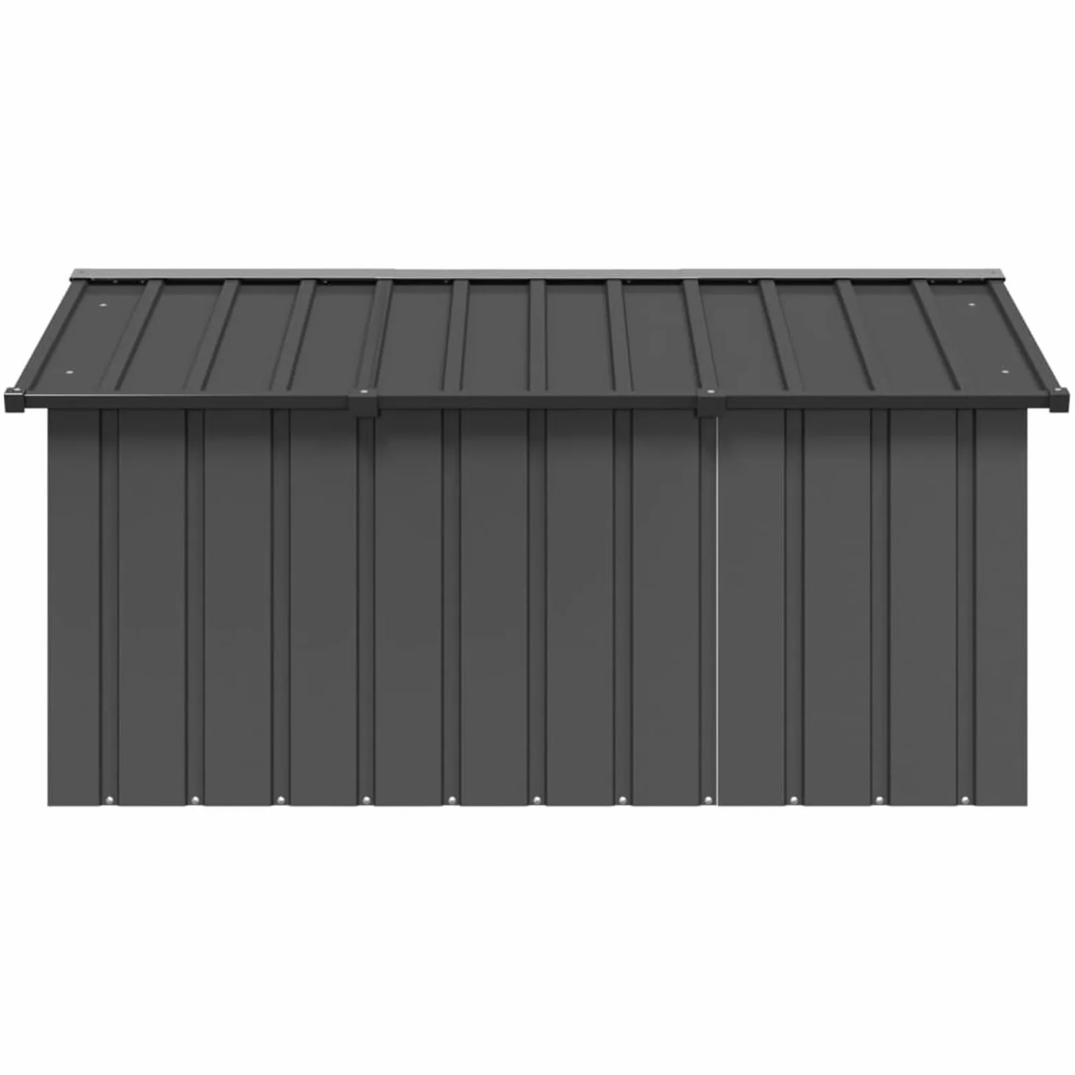 IKAYAA Recinto per Cani da Esterno Casetta per Cani Gabbia per Cani Box per Cani da Esterno Acciaio Zincato-Antracite-116.5 x 153 x 81.5 cm