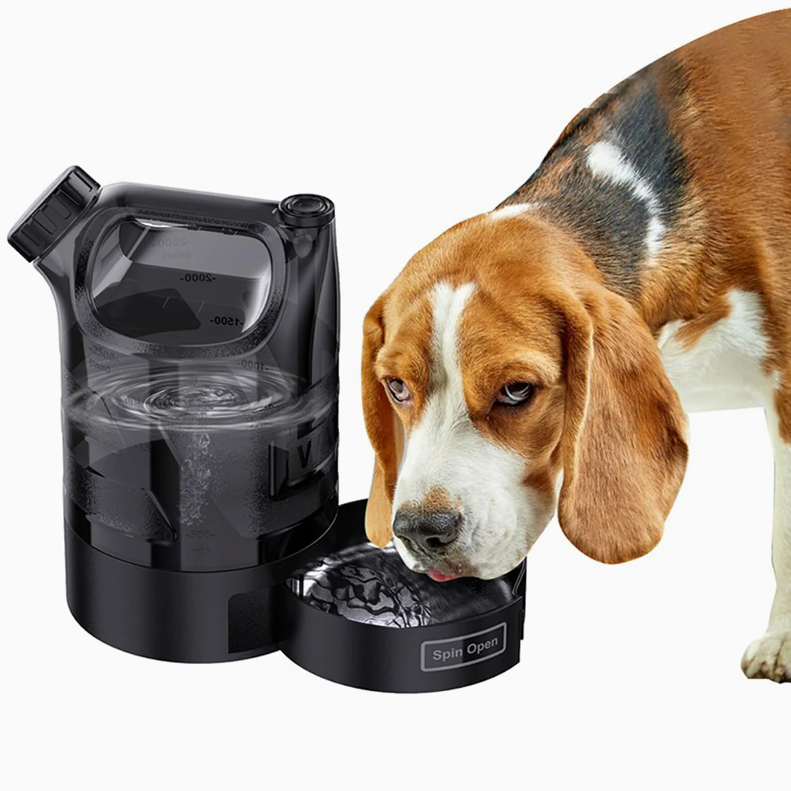 Bottiglia d'Acqua da Viaggio per Cani Dispenser per Bere con Capienza | Borraccia per Acqua da Esterno Escursioni Campeggio Viaggi Casa