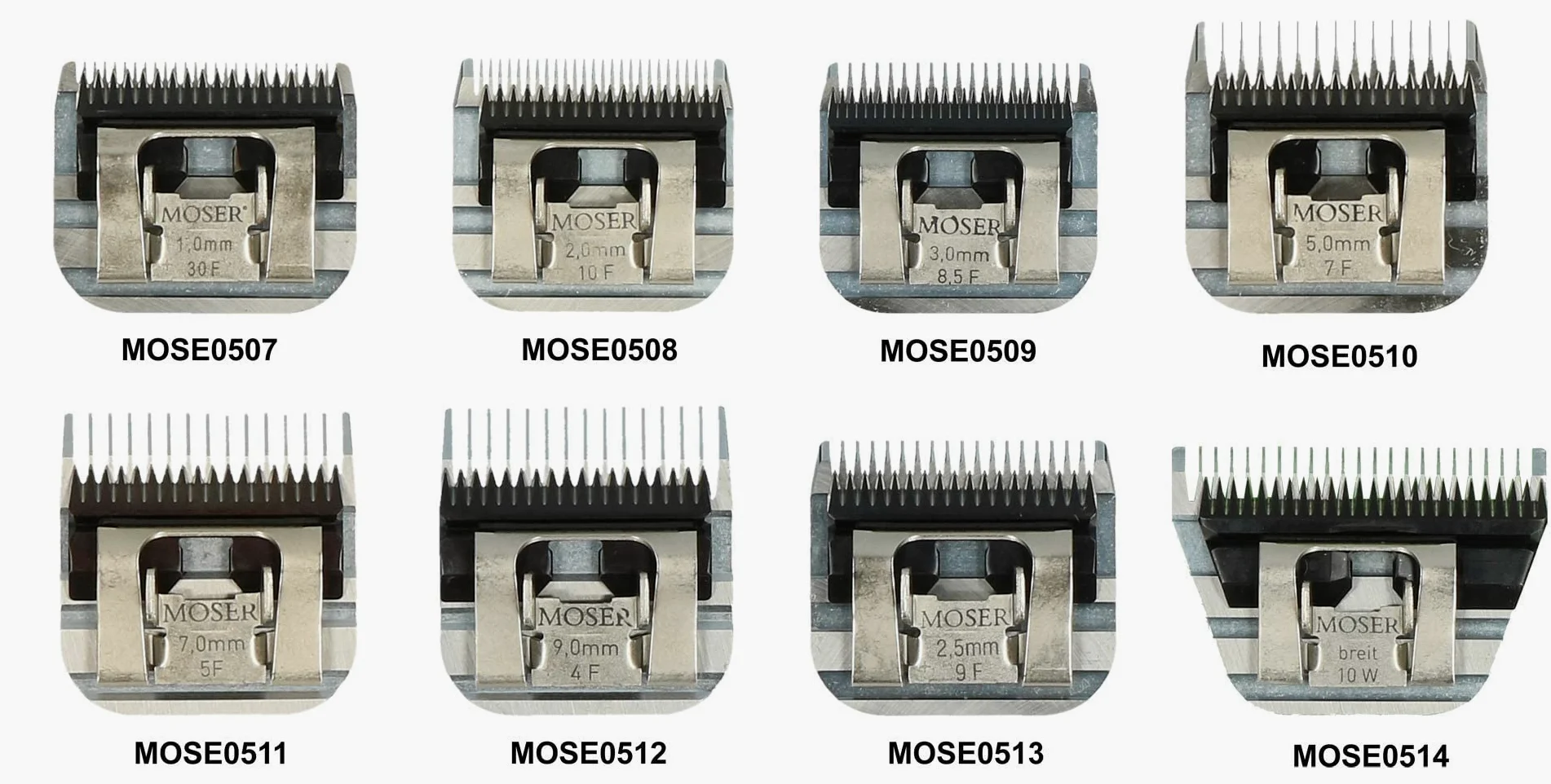 Taglio Moser set 2 mm f Moser prof. Oster dorato A5