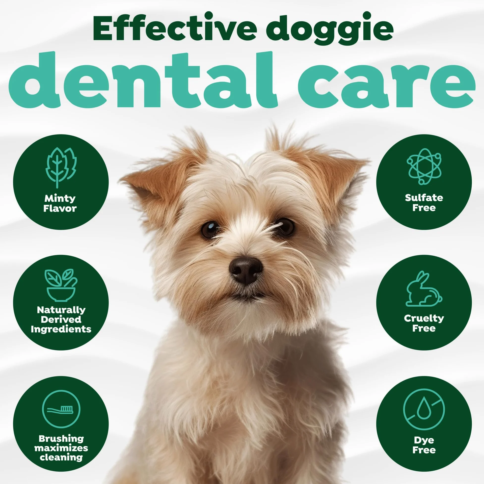 TropiClean Fresh Breath Puppy, kit per l'igiene orale, deodorante per l'alito, kit completo di spazzolini da denti per cani per cuccioli, aiuta a rimuovere placca e tartaro, per cuccioli, 59 ml (la confezione può variare)
