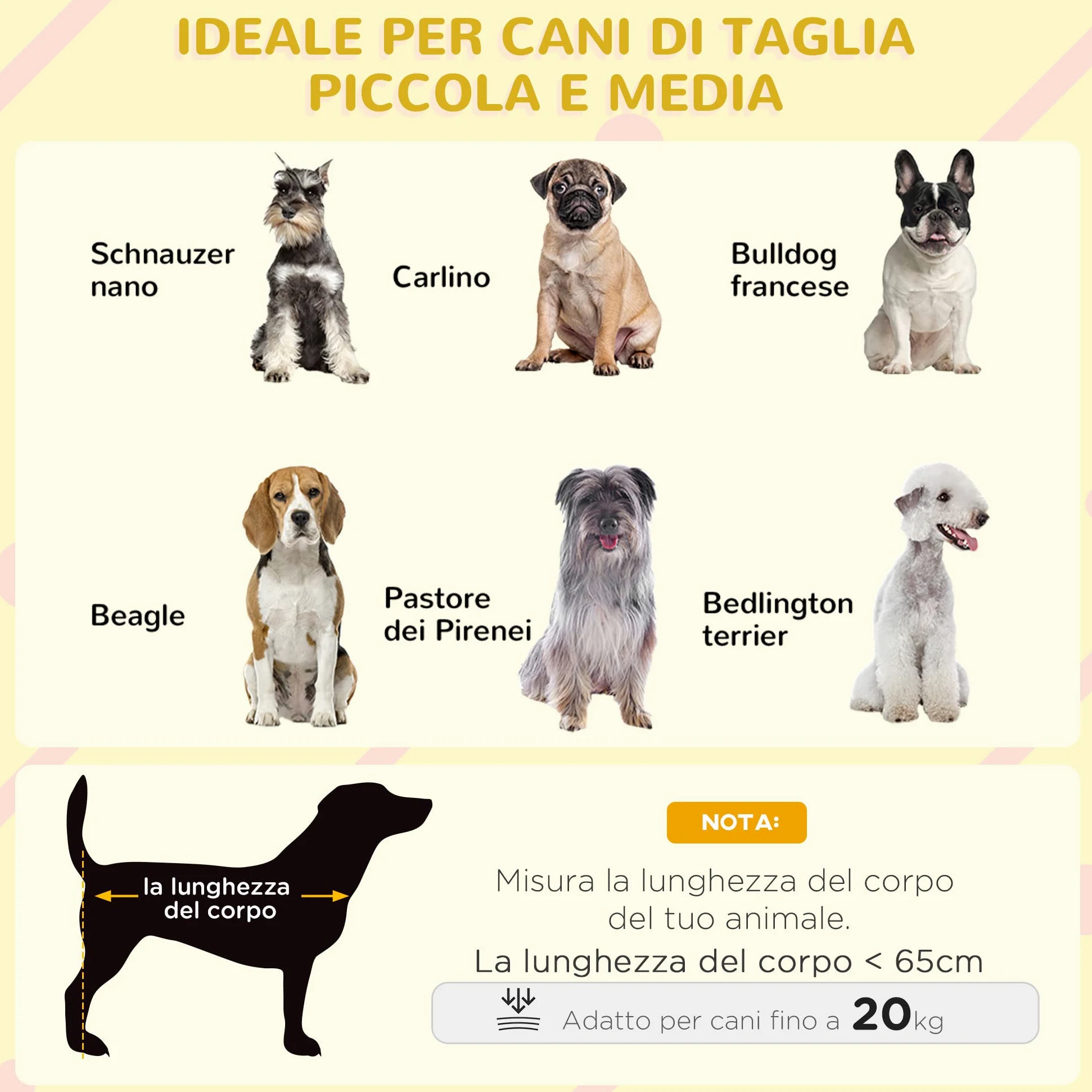 Pawhut Casetta per Cani di Piccola e Media Taglia con Terrazza, Scaletta e Finestra,121x77x78cm, Grigio chiaro