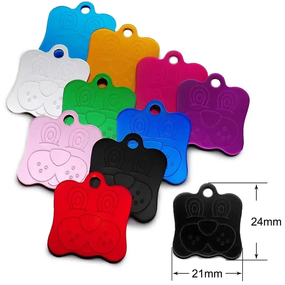 100 PZ Etichette Identificative Vuote Per Animali Domestici Etichette Fai Da Te Con Incisione Per Cani E Gatti Pendenti Con Etichette Identificative Per Animali Personalizzate In Alluminio Etic
